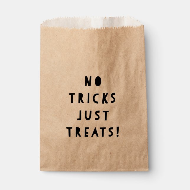 No Tricks Just Treats Halloween Candy Favour Bag (Front)