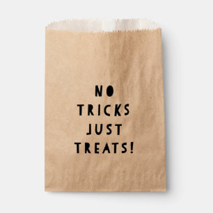 No Tricks Just Treats Halloween Candy Favour Bag
