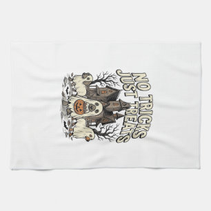 No Tricks Just Treats Halloween Dachshund Ghost De Kitchen Towel