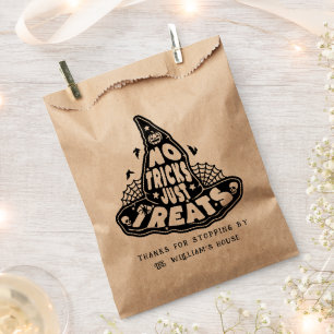 No Tricks Just Treats Halloween Kraft Favour Bag
