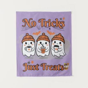 No Tricks Just Treats  Halloween  Tapestry