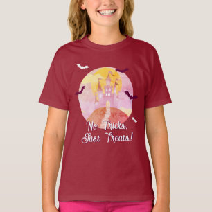 No Tricks Just Treats Spooky Castle Halloween T-Shirt