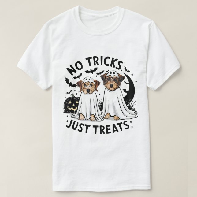 NO TRICKS TUST TREATS T-Shirt (Design Front)