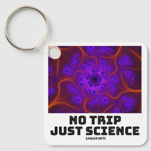 No Trip Just Science Mandelbrot Julia Set Fractal  Keychain