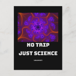 No Trip Just Science Mandelbrot Julia Set Fractal  Postcard