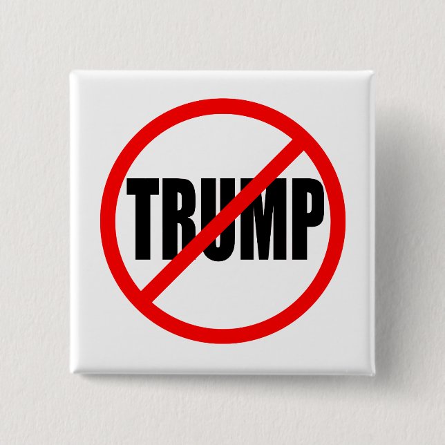 "NO TRUMP" 2 INCH SQUARE BUTTON (Front)