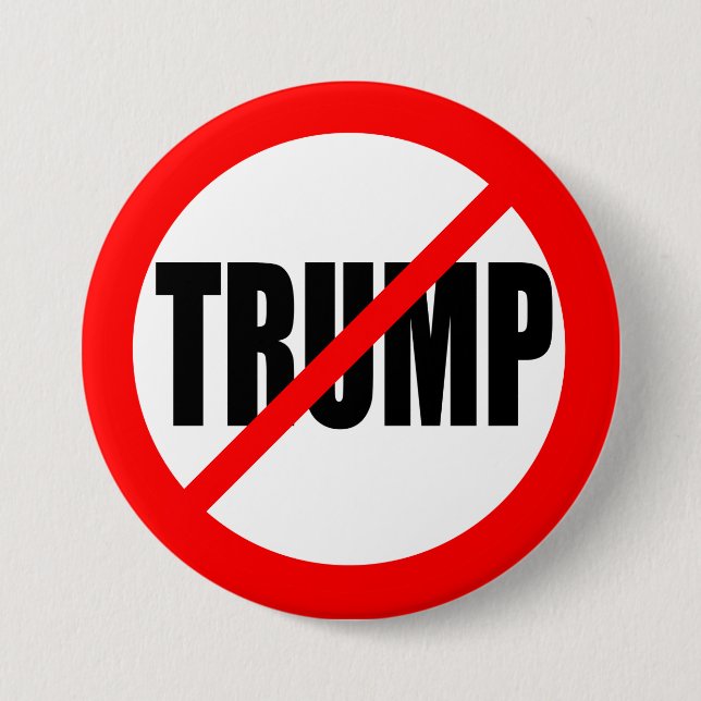 'NO TRUMP' 3-inch 3 Inch Round Button (Front)