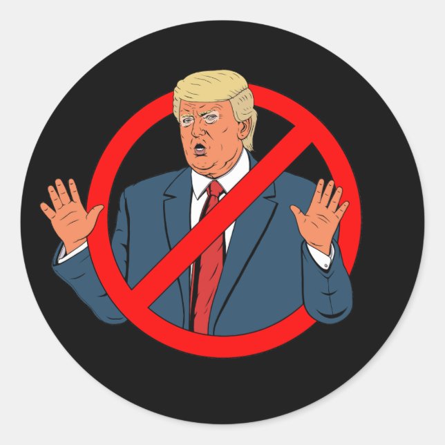 No Trump Classic Round Sticker (Front)