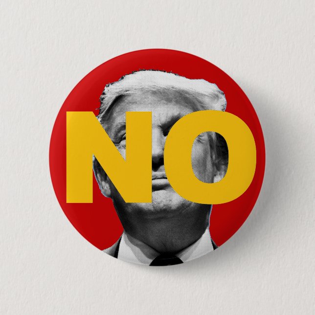 No Trump (Red and Yellow) 2 Inch Round Button (Front)