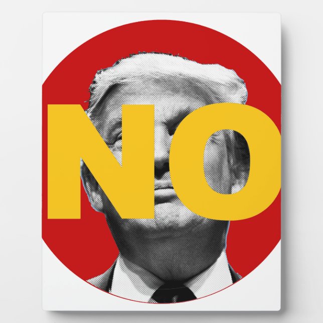 No Trump (Red and Yellow) Plaque (Front)