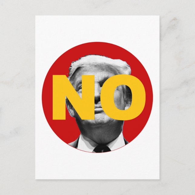 No Trump (Red and Yellow) Postcard (Front)