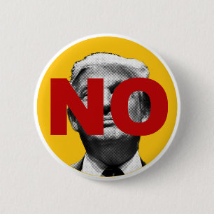 No Trump (Yellow and Red) 2 Inch Round Button