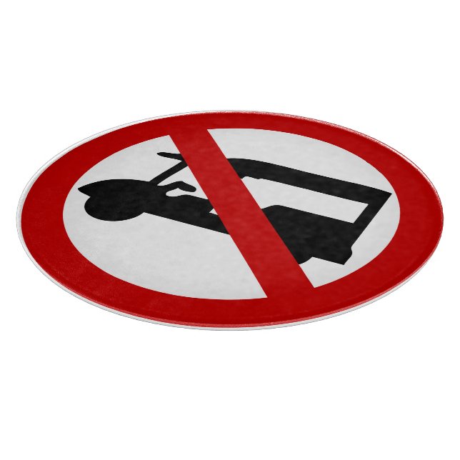 NO Tuk-Tuk TAXI ⚠ Thai Road Sign ⚠ Cutting Board (Corner)