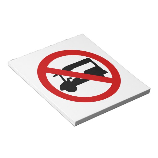 NO Tuk-Tuk TAXI ⚠ Thai Road Sign ⚠ Notepad (Angled)