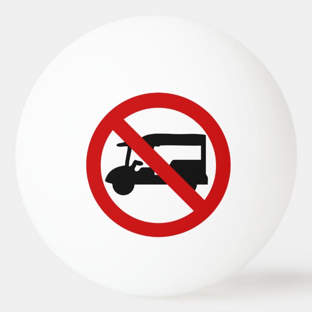 NO Tuk-Tuk TAXI ⚠ Thai Road Sign ⚠ Ping Pong Ball (Front)