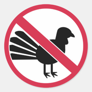 No turkey thanksgiving classic round sticker