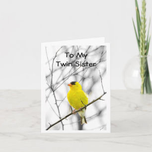 NO TWEET-A CARD-FOR MY TWIN'S BIRTHDAY CARD
