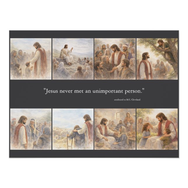 No unimportant person poster (Front)