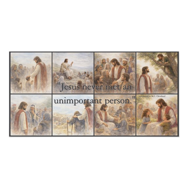 No unimportant person poster (Front)