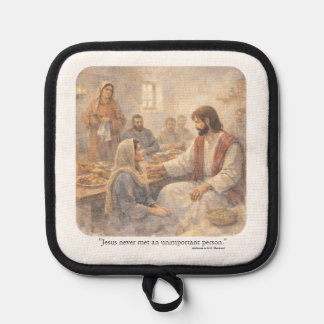 No unimportant person pot holder