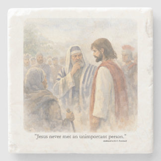 No unimportant person stone coaster