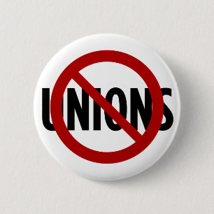 No Unions 2 Inch Round Button