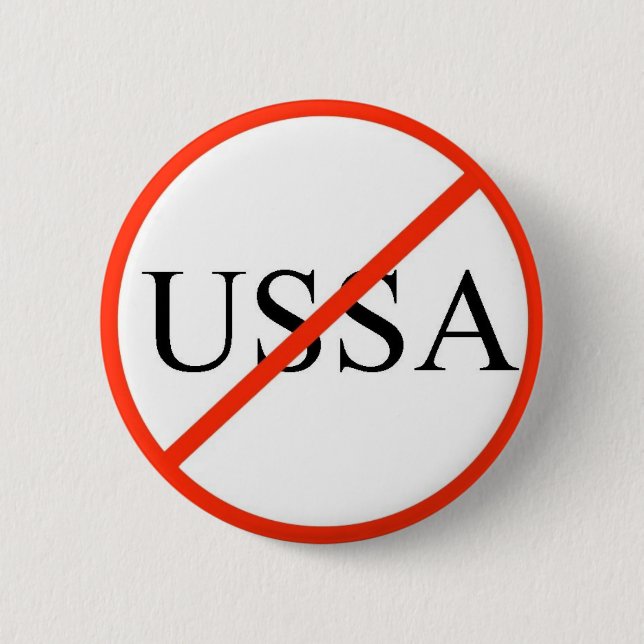 No USSA 2 Inch Round Button (Front)