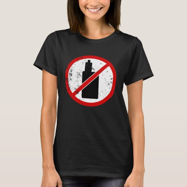 No Vaping Sign T-Shirt (Front)