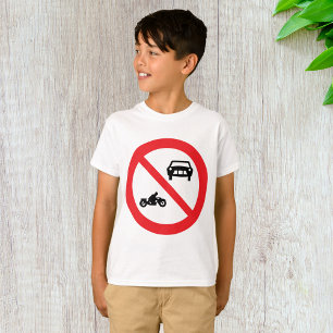 No Vehicles Road Sign T-Shirt