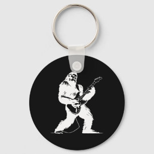 No Visible Text Detected Yeti Guitarist Rock Lover Keychain