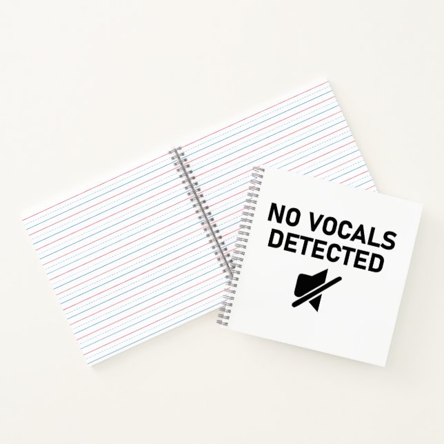 No Vocals Detected Minimal Audio Design Notebook (Inside)