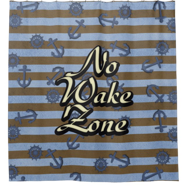 No Wake Zone Nautical Ship Anchors And Wheels (Front)