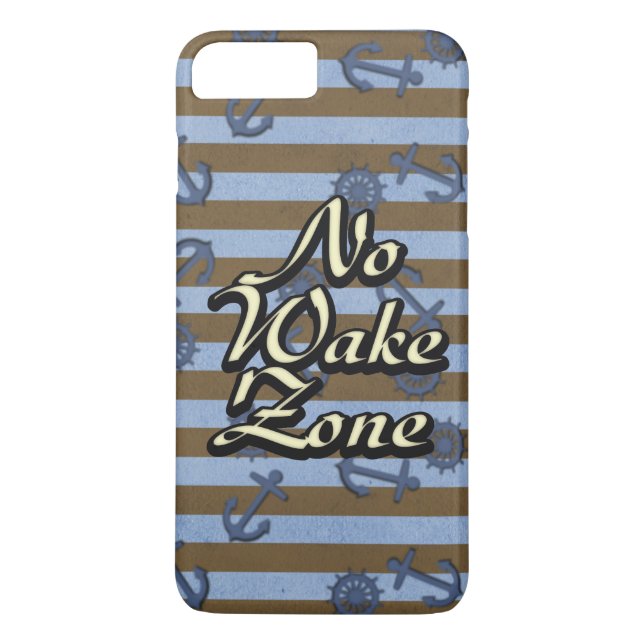 No Wake Zone Nautical Ship Anchors And Wheels Case-Mate iPhone Case (Back)