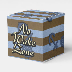 No Wake Zone Nautical Ship Anchors And Wheels Favor Box