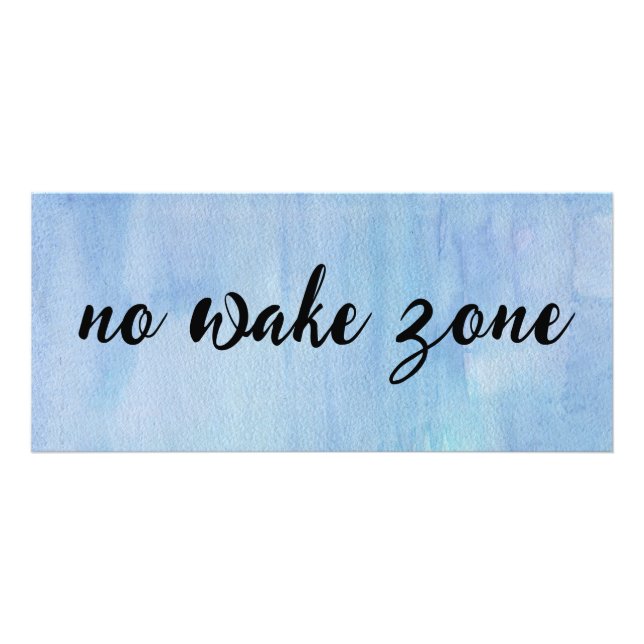 No Wake Zone On Watercolor Abstract Photo Print (Front)