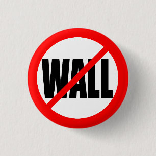 "NO WALL" 1 INCH ROUND BUTTON