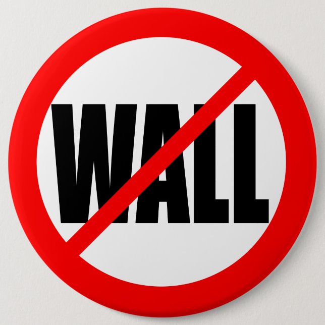 "NO WALL" 6-inch 6 Inch Round Button (Front)