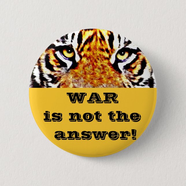 No War! 2 Inch Round Button (Front)