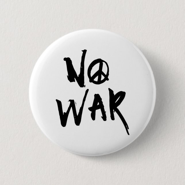 No War 2 Inch Round Button (Front)