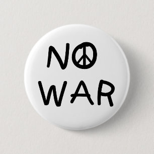 NO War 2 Inch Round Button