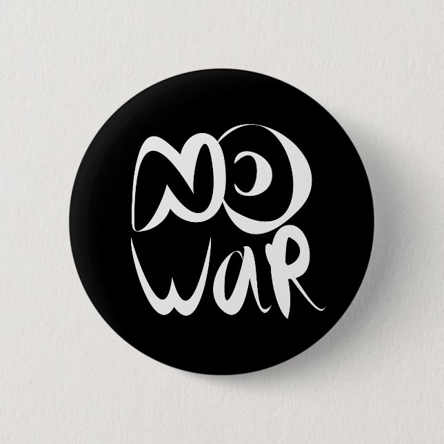 No War 2 Inch Round Button (Front)