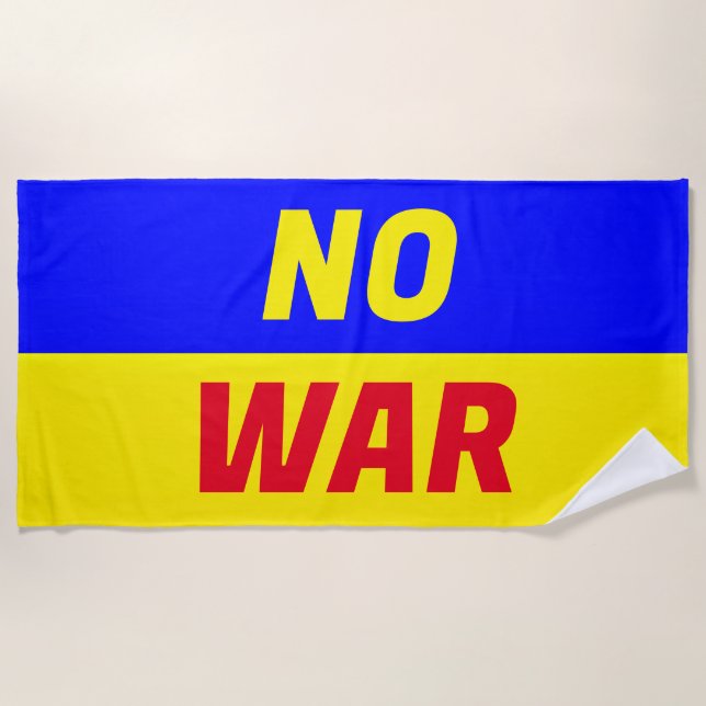 NO WAR Beach Towel (Front)