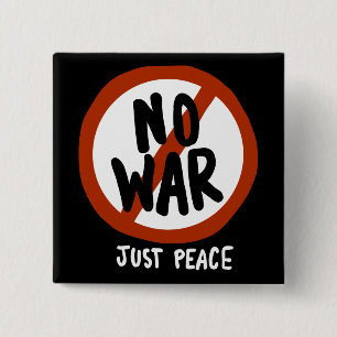 No War Just Peace 2 Inch Square Button