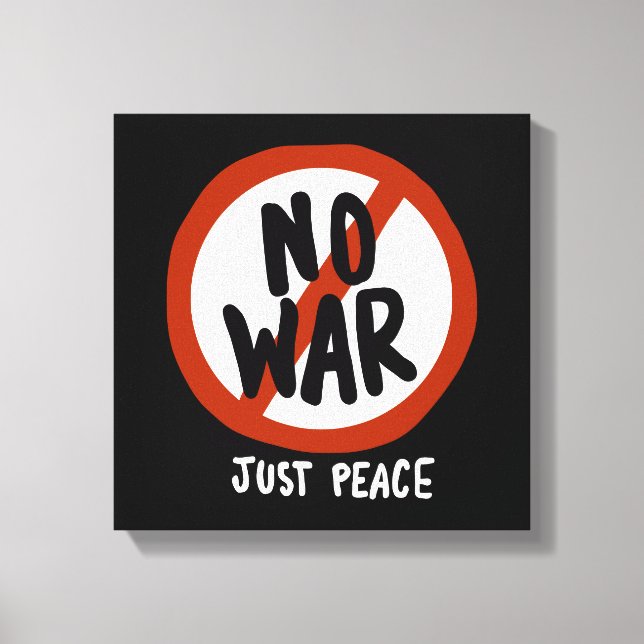 No War Just Peace Canvas Print (Front)