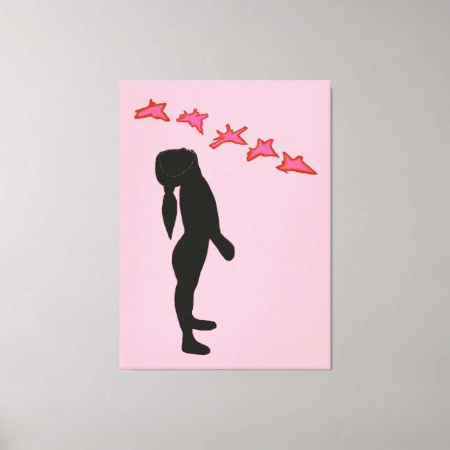 No War Modern Abstract Painting Canvas Print (Front)