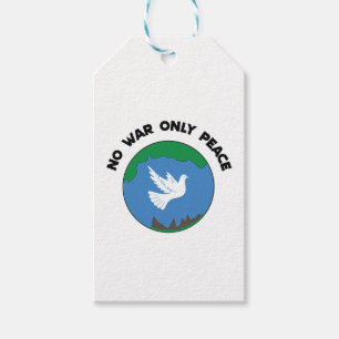 No war only peace gift tags