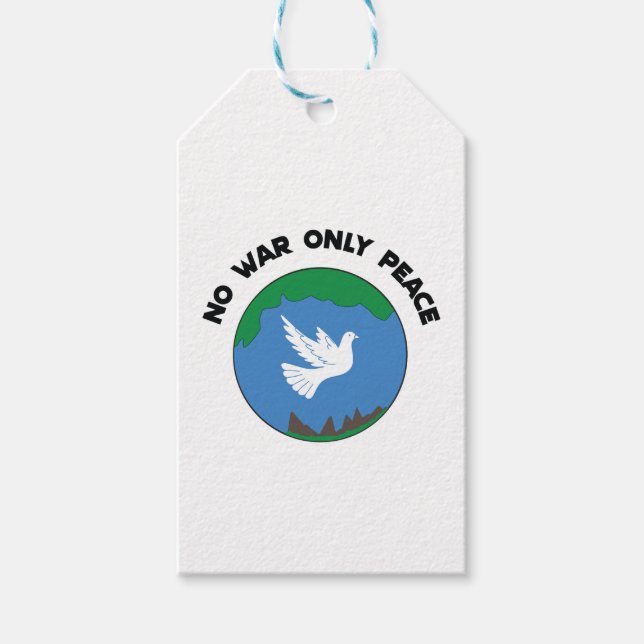 No war only peace  gift tags (Front)