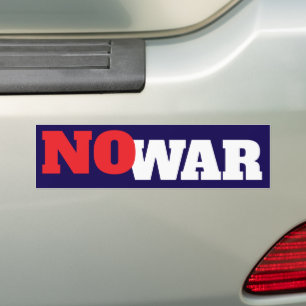 NO War Political Bumper Sticker