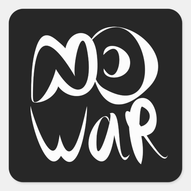 No War Square Sticker (Front)