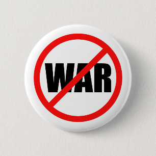 No War Symbol 2 Inch Round Button